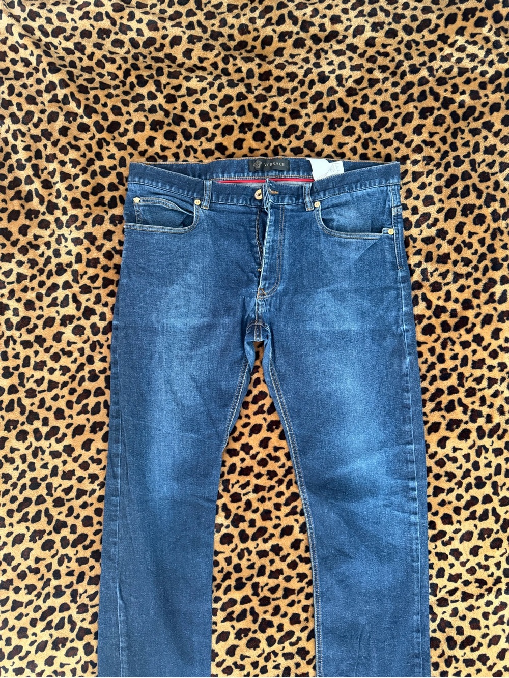 Versace Men's Blue Slim Straight Jeans